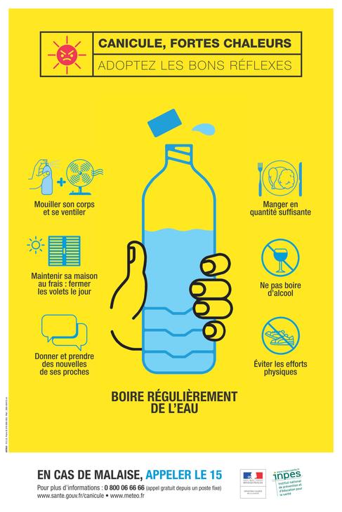 Les bons gestes à adopter face à la canicule.