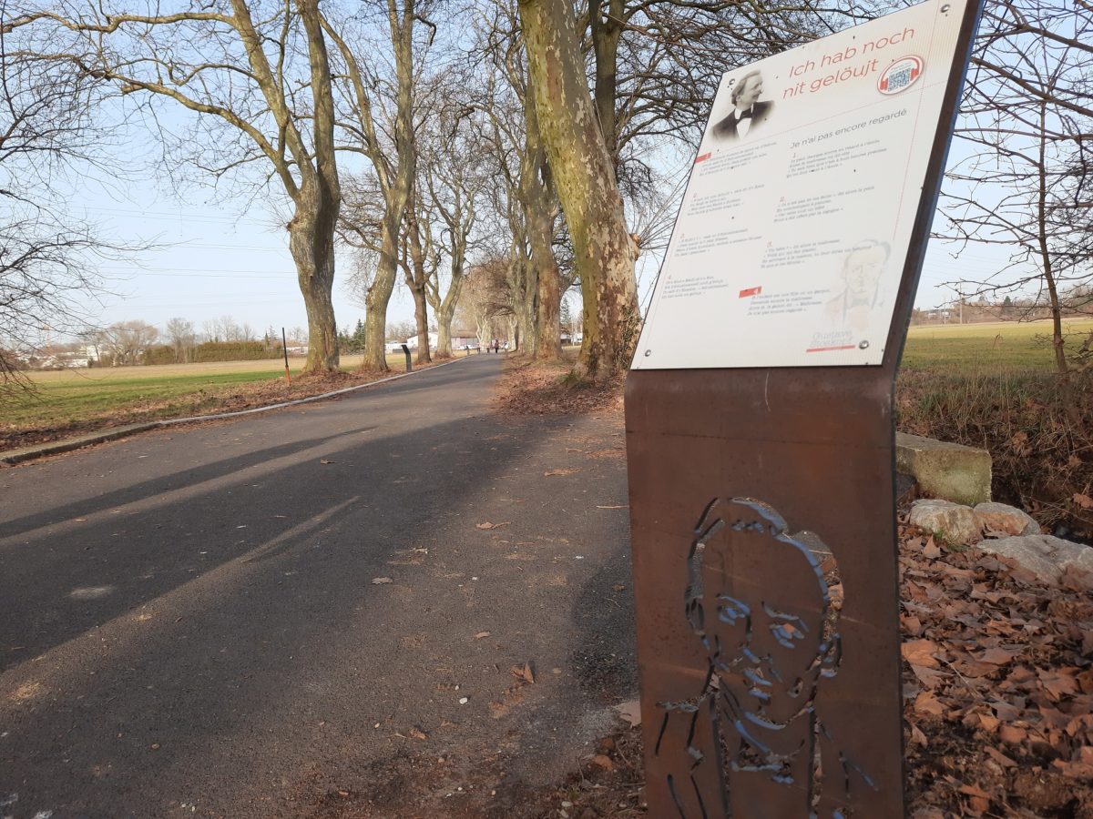 Le Sentier des poètes à Brumath.