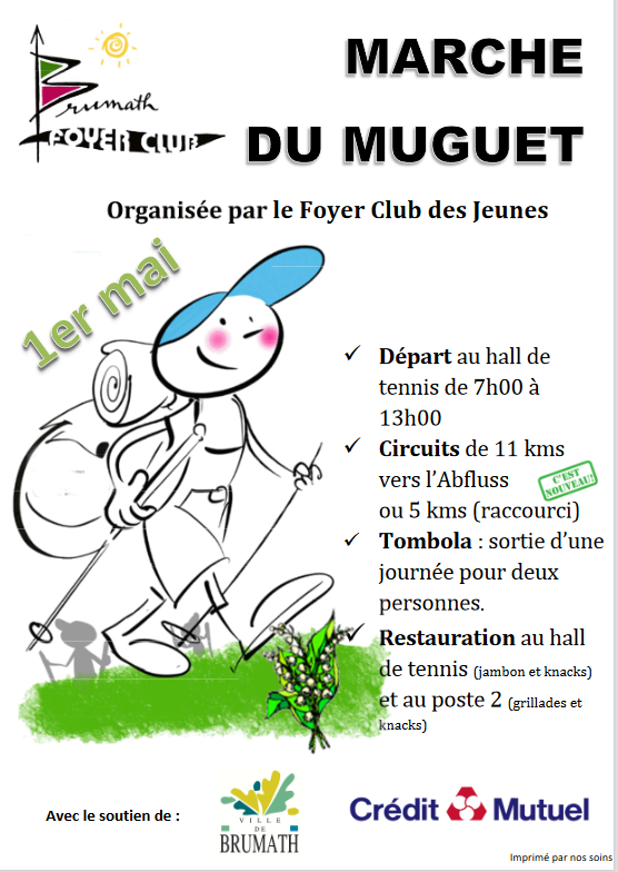 Marche du muguet 1er mai - association Foyer Club des jeunes du Zornthal