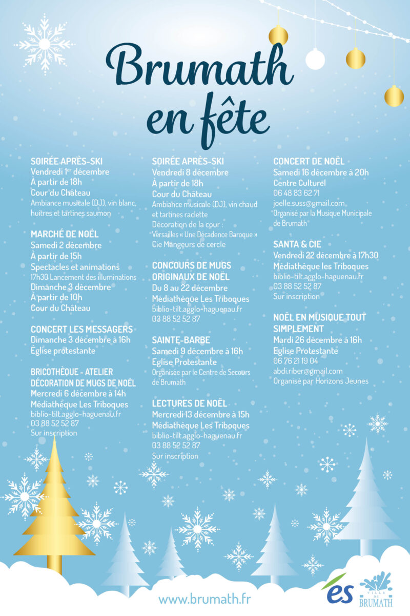 Affiche de la programmation du mois de décembre