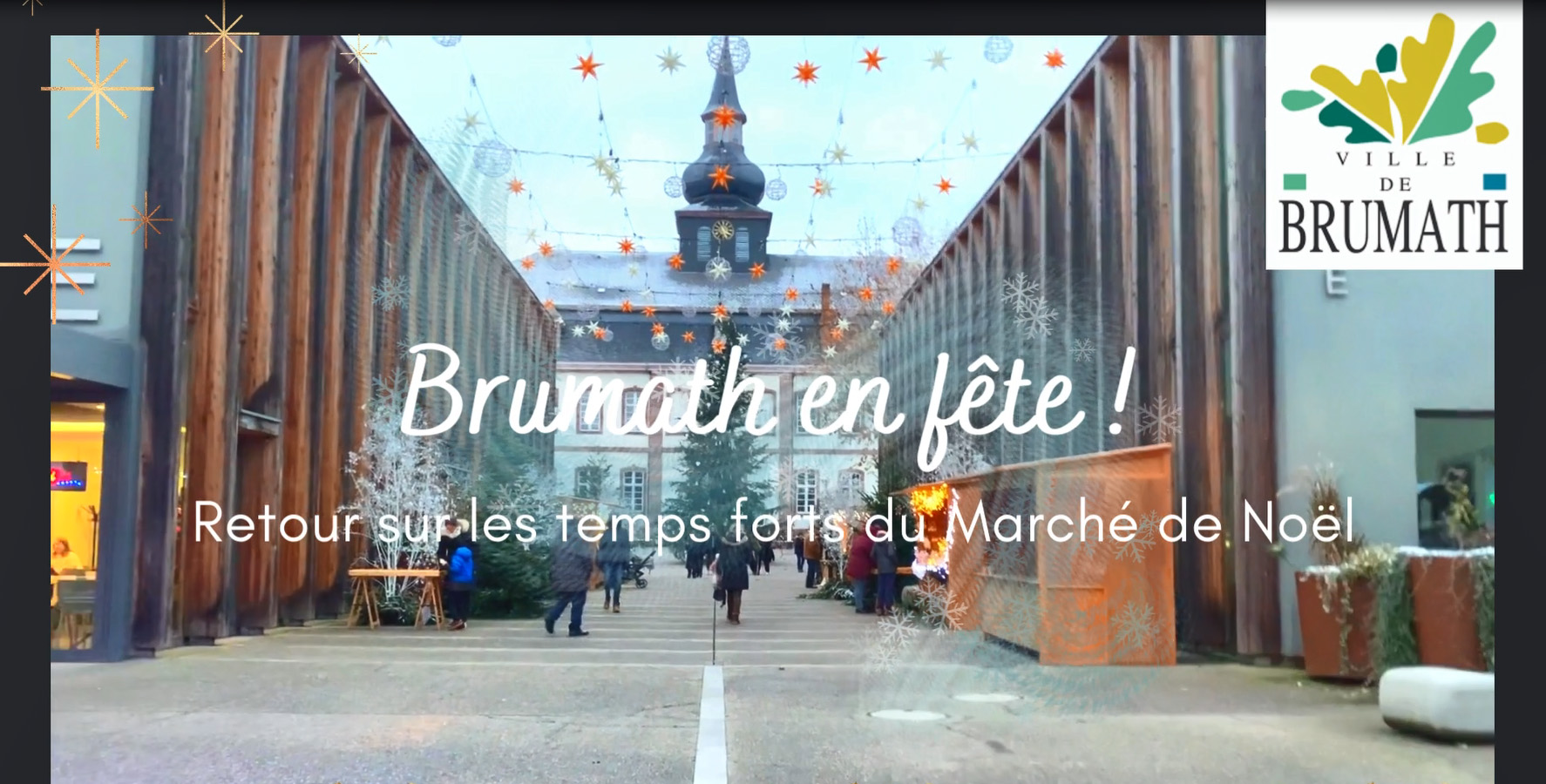 Photo introductive à la vidéo - Vue de l'entrée du Marché de Noël