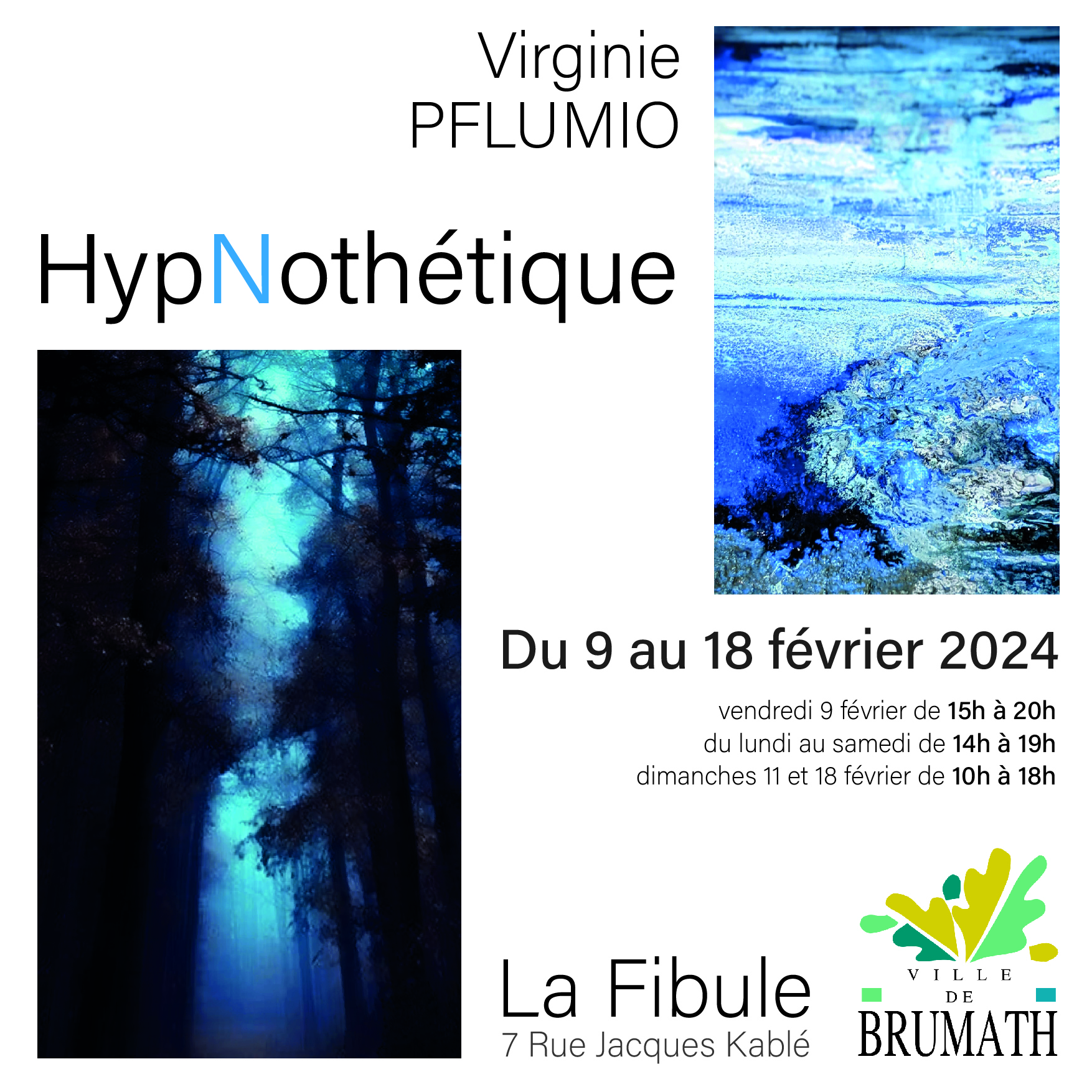 affiche exposition Virgine PLUFMIO HypNothétique