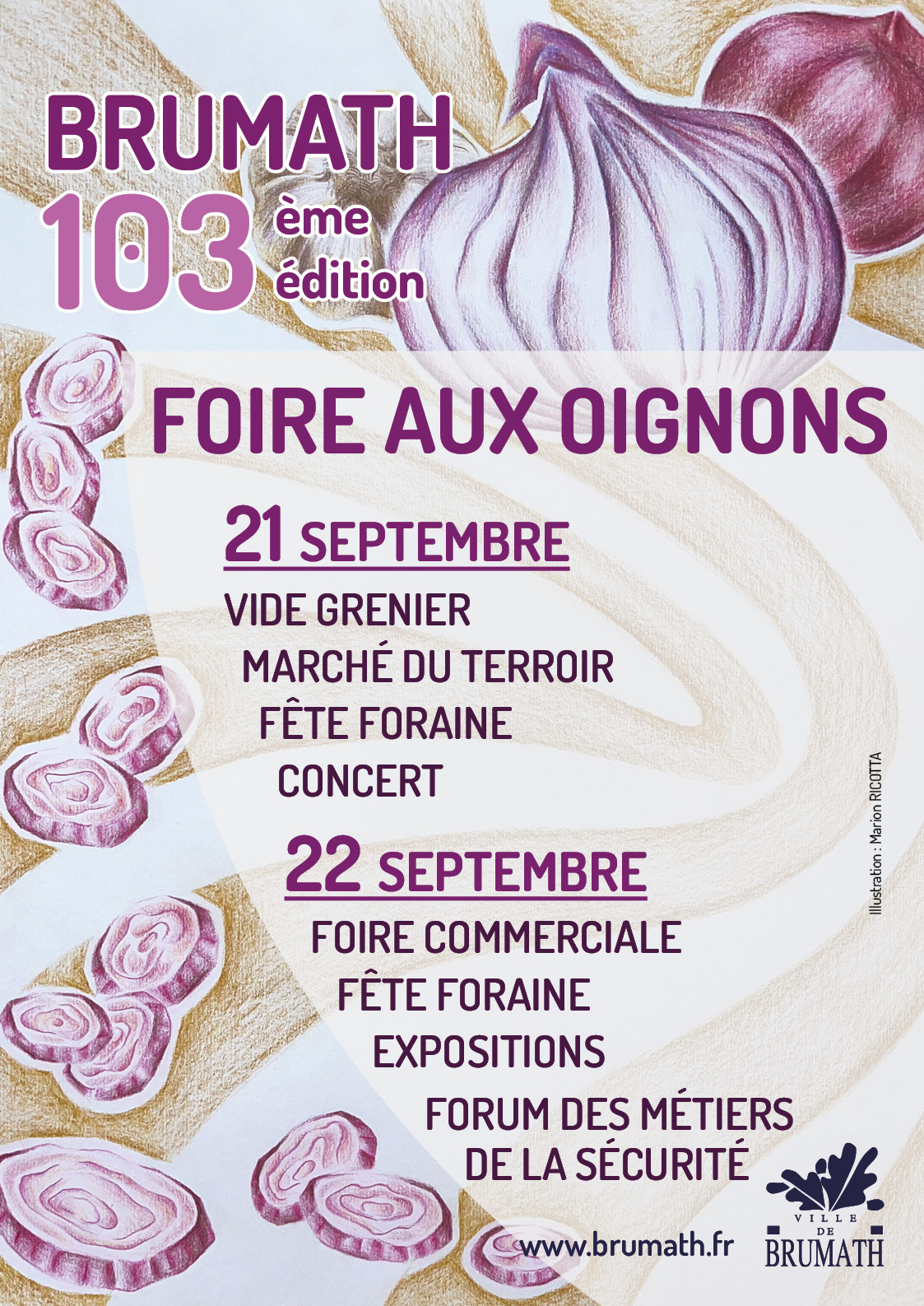 Brumath 103ème édition de la Foire aux Oignons du 21 au 22 septembre 2024